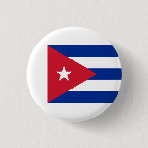 Cuban Flag, Flag of Cuba Button