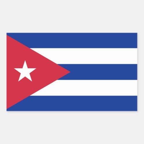 Cuban Flag Flag of Cuba Rectangular Sticker