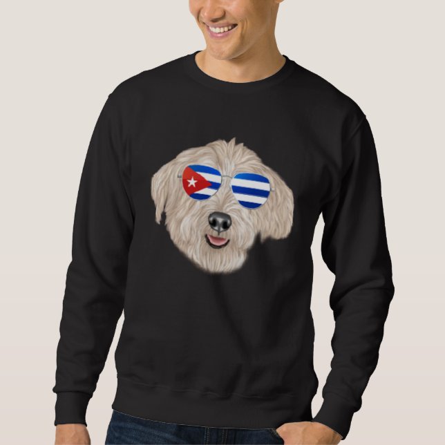 Cuban Flag Glen of Imaal Terrier Dog Cuba Pocket Sweatshirt (Front)