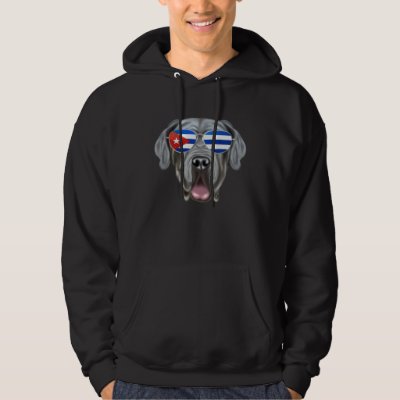 Cuban Flag Neapolitan Mastiff Dog Cuba Pocket Hoodie