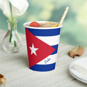 Cuban Flag paper cups & Cuba party /sports