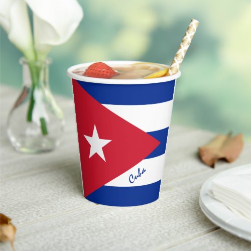 Cuban Flag paper cups  Cuba party sports