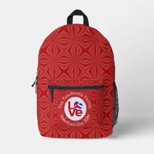 Cuban Flag Red LOVE Personalized  Printed Backpack