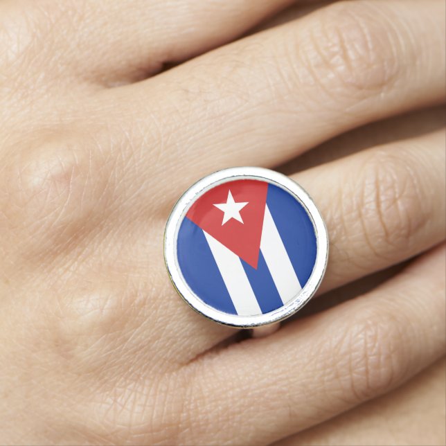 Cuban Flag Ring (In Situ)