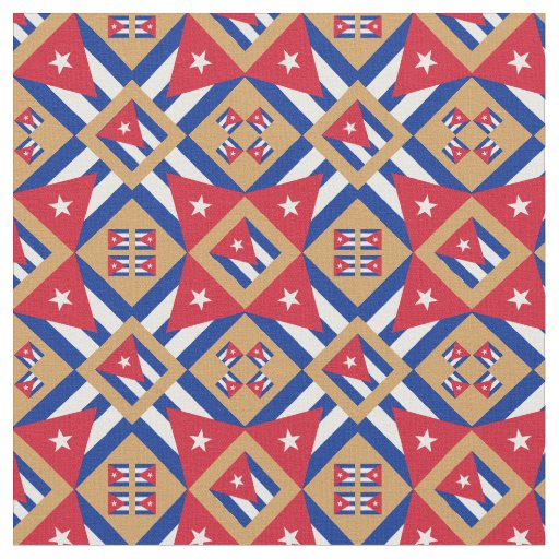 Cuban Flag & Trendy Cuba Fabric fashion GLD