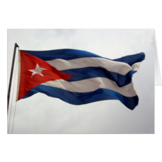 cuban flag waving cards (Front Horizontal)