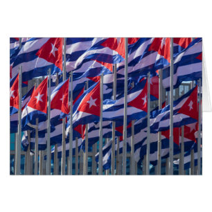 Cuban flags, Havana, Cuba Cards