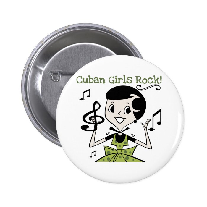 Cuban Girls Rock Button