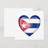 Cuban Heart Flag on White (Front/Back)
