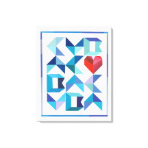 Cuban Heart Stretched Canvas Print