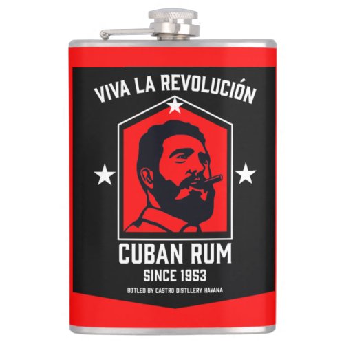 Cuban Libre Rum Drinkers Revolution  Flask