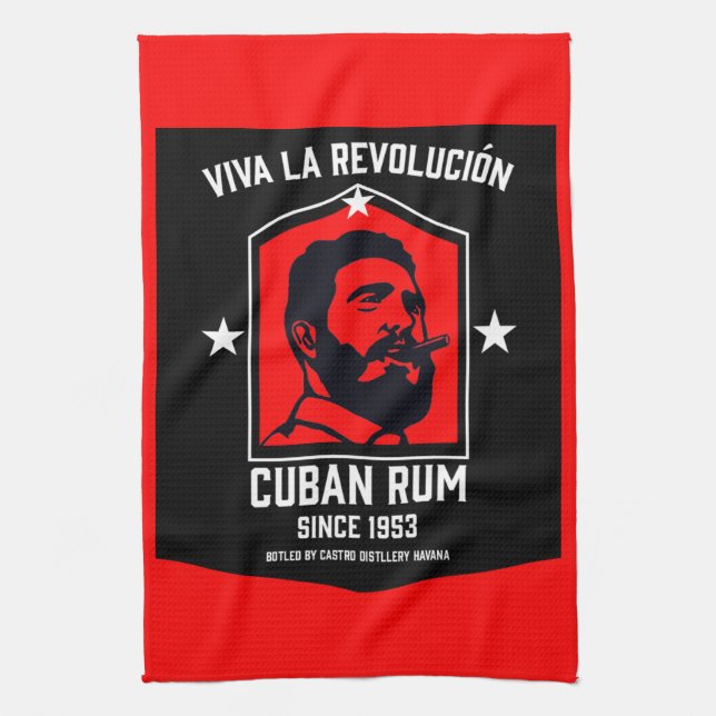Cuban Libre Rum Drinkers Revolution  Kitchen Towel (Vertical)