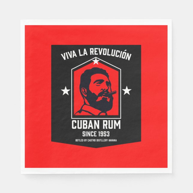 Cuban Libre Rum Drinkers Revolution  Napkins (Front)