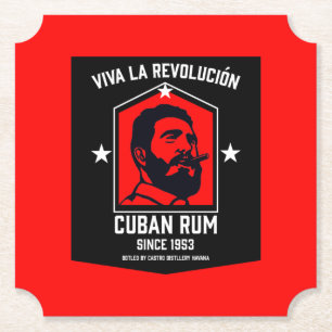 Cuban Libre Rum Drinkers Revolution Paper Coaster