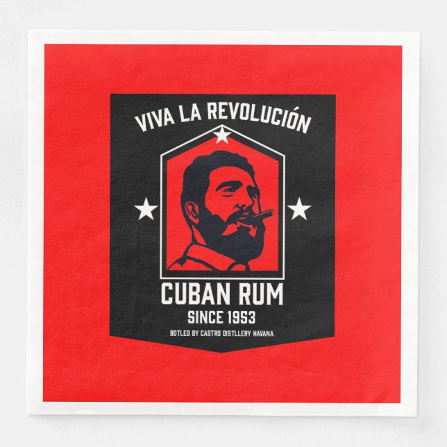 Cuban Libre Rum Drinkers Revolution  Paper Dinner Napkins (Front)