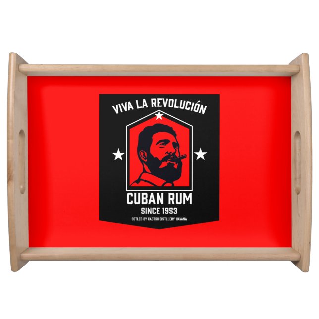 Cuban Libre Rum Drinkers Revolution  Serving Tray (Front)