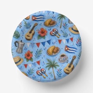Cuban Party Pattern Paper Bowls