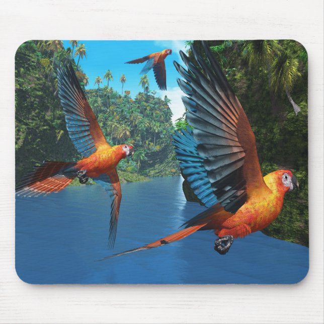 Cuban Red Macaw 2 Mousepad (Front)