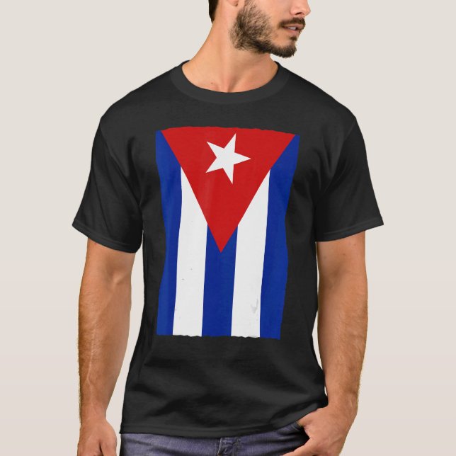 Cuban Retro Vintage National Flag Cuba T-Shirt (Front)