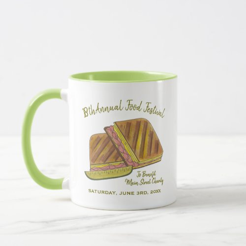 Cuban Sandwich Ham Pork Swiss Cheese Food Festival Mug