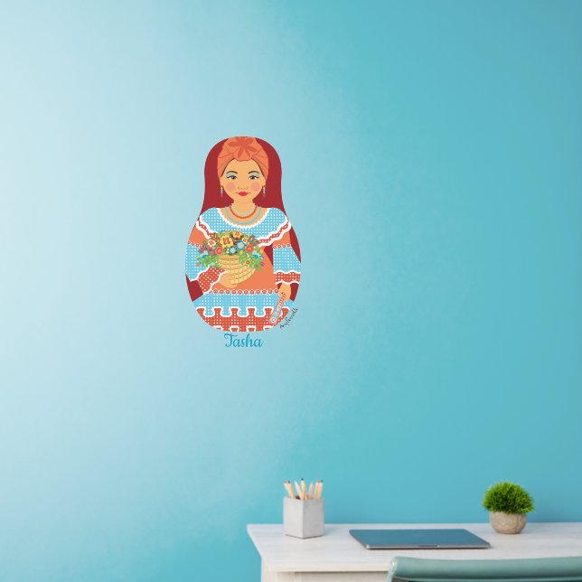 Cuban Sienna Matryoshka Wall Decal (Home Office)