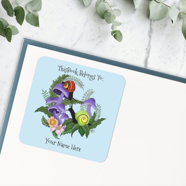 Cuban Snails Purple Mushrooms Bookplate (Creator Uploaded)