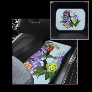 Cuban Snails Purple Mushrooms Car Floor Mat