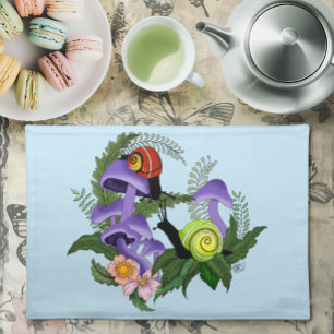 Cuban Snails Purple Mushrooms Cloth Placemat