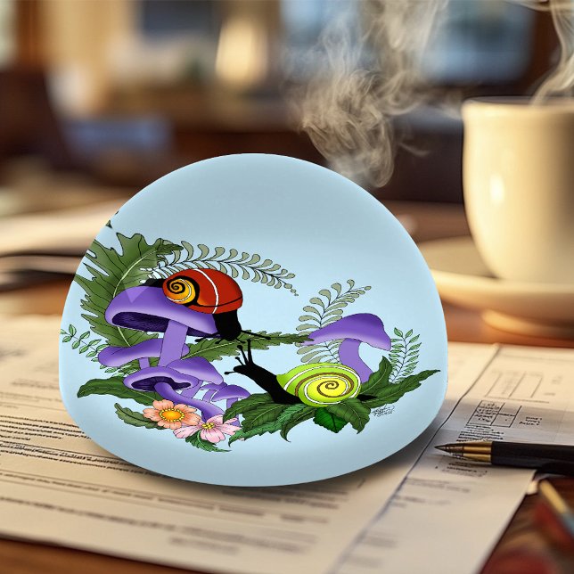 Cuban Snails Purple Mushrooms Paperweight (Creator Uploaded)