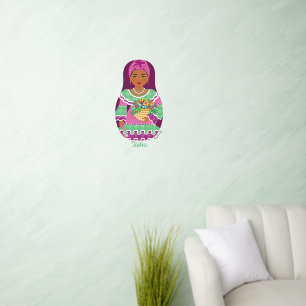 Cuban Violet Matryoshka Wall Decal