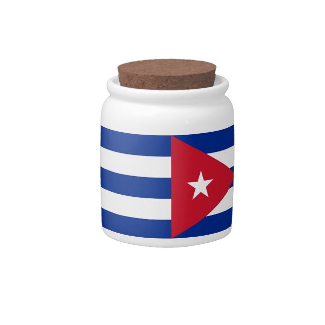Cubanese Flag Candy Jar (Front)