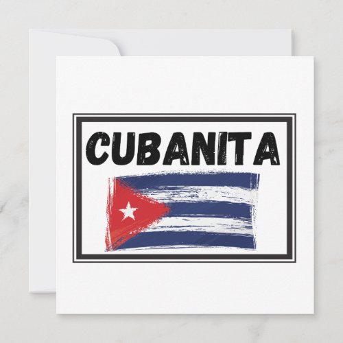Cubanita Cuban Girl Flag     Card