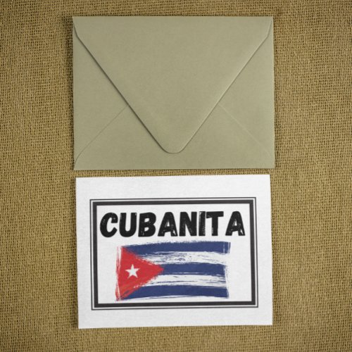 Cubanita Cuban Girl Flag    Postcard