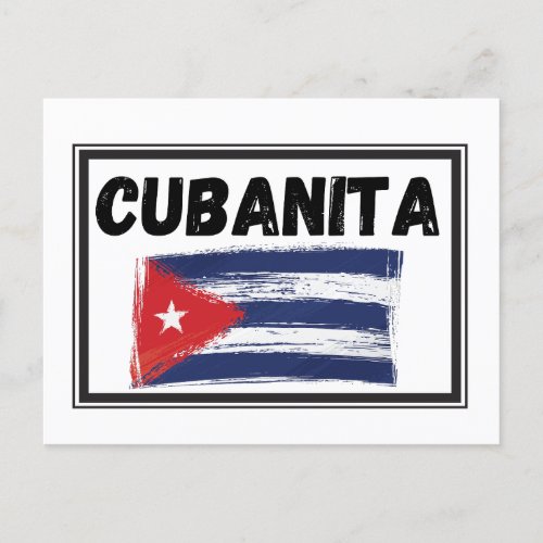 Cubanita Cuban Girl Flag    Postcard