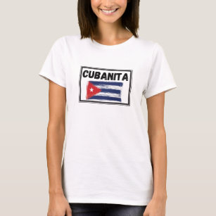 Cubanita Cuban Girl Flag T-Shirt
