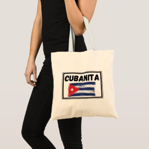 Cubanita Cuban Girl Flag Tote Bag