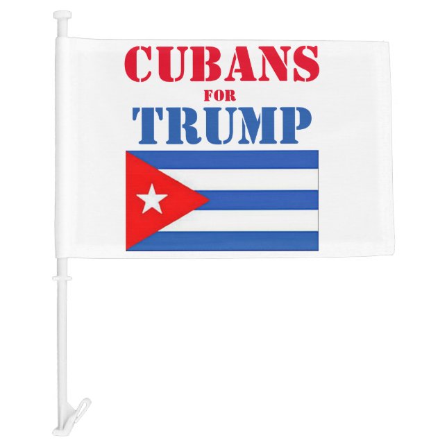CUBANS for TRUMP Car Flag (Front)