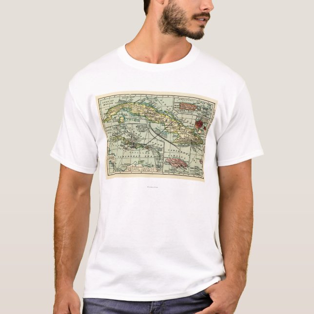 CubaPanoramic MapCuba T-Shirt (Front)
