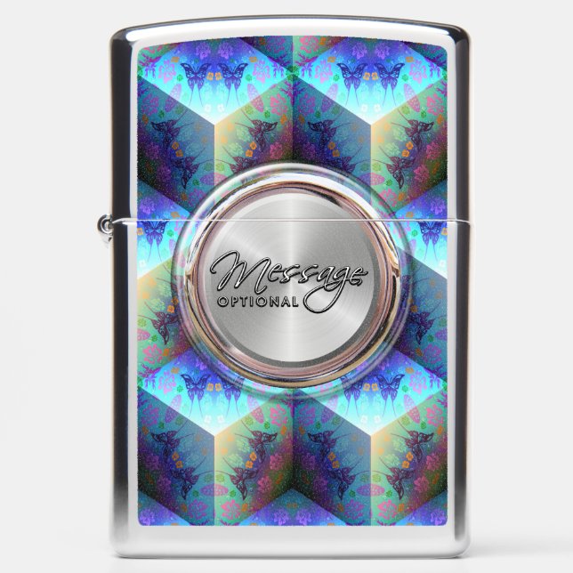 Cube Art 3 Options Zippo Lighter (Front)