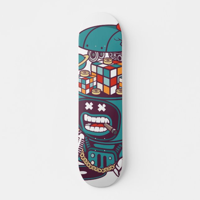 Cube Bot Skateboard (Front)