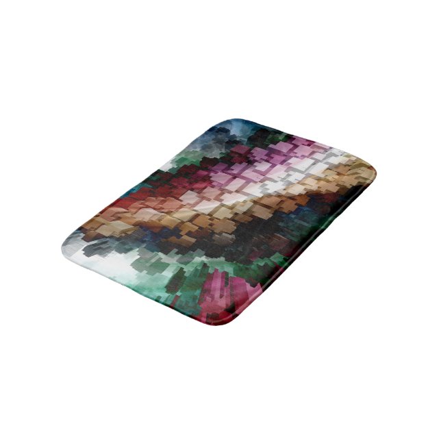 Cube Centric Dark Wind Bathroom Mat (Angled)