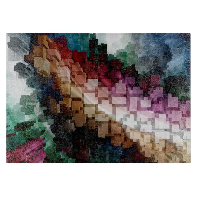 Cube Centric Dark Wind Cutting Board (Front)