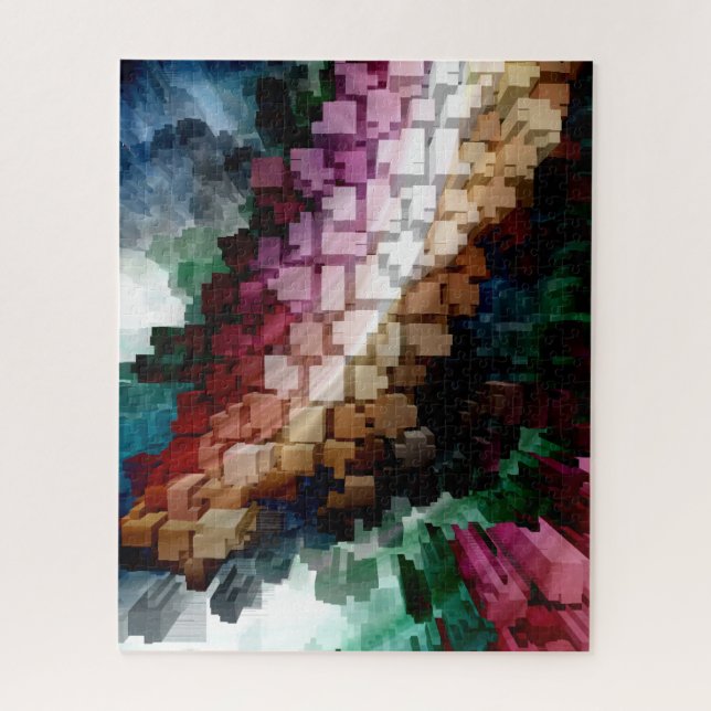 Cube Centric Dark Wind Jigsaw Puzzle (Vertical)