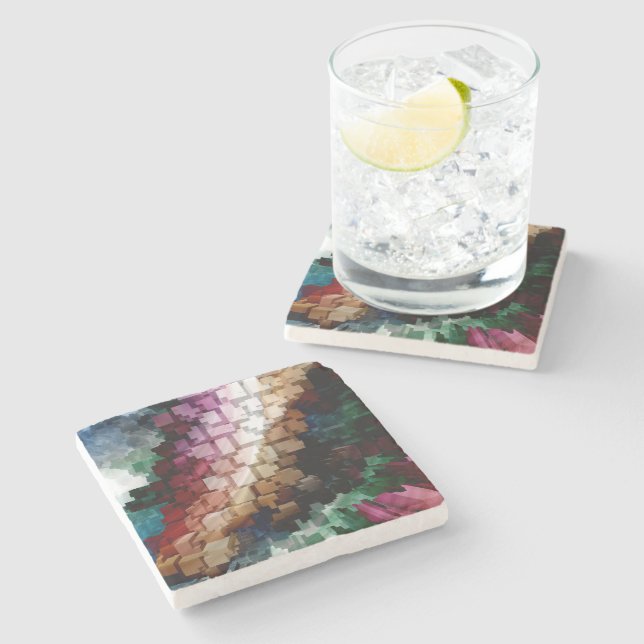 Cube Centric Dark Wind Stone Coaster (Side)