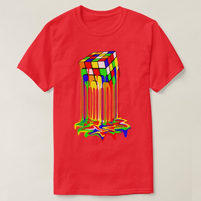 cube colorful awesome graphic T-Shirt (Design Front)