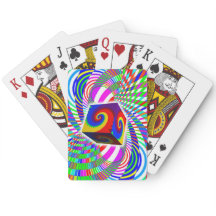 Cube Floating Over Math Art