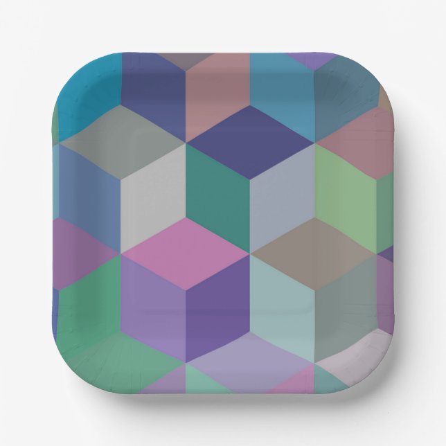 Cube III Paper Plates (Front)