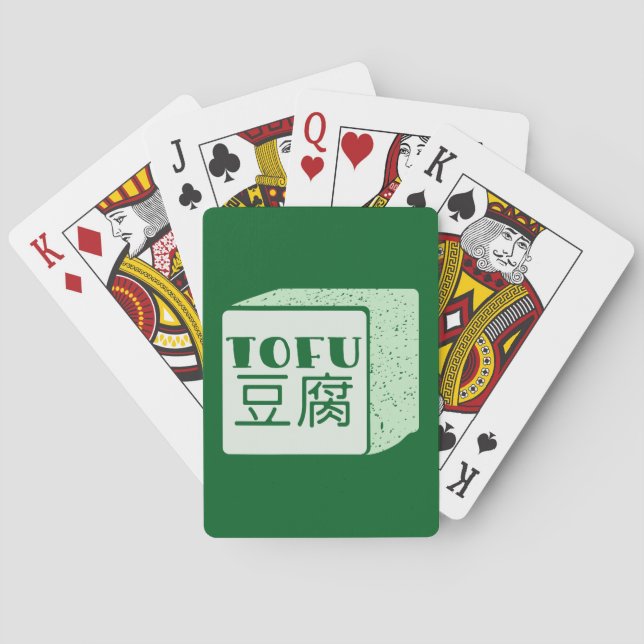 Cube of tofu Japanese writing Poker Cards (Back)