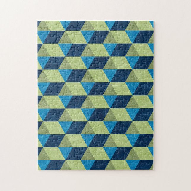 Cube or hexagon jigsaw puzzle (Vertical)