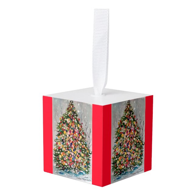 Cube Ornament (Front Angled)